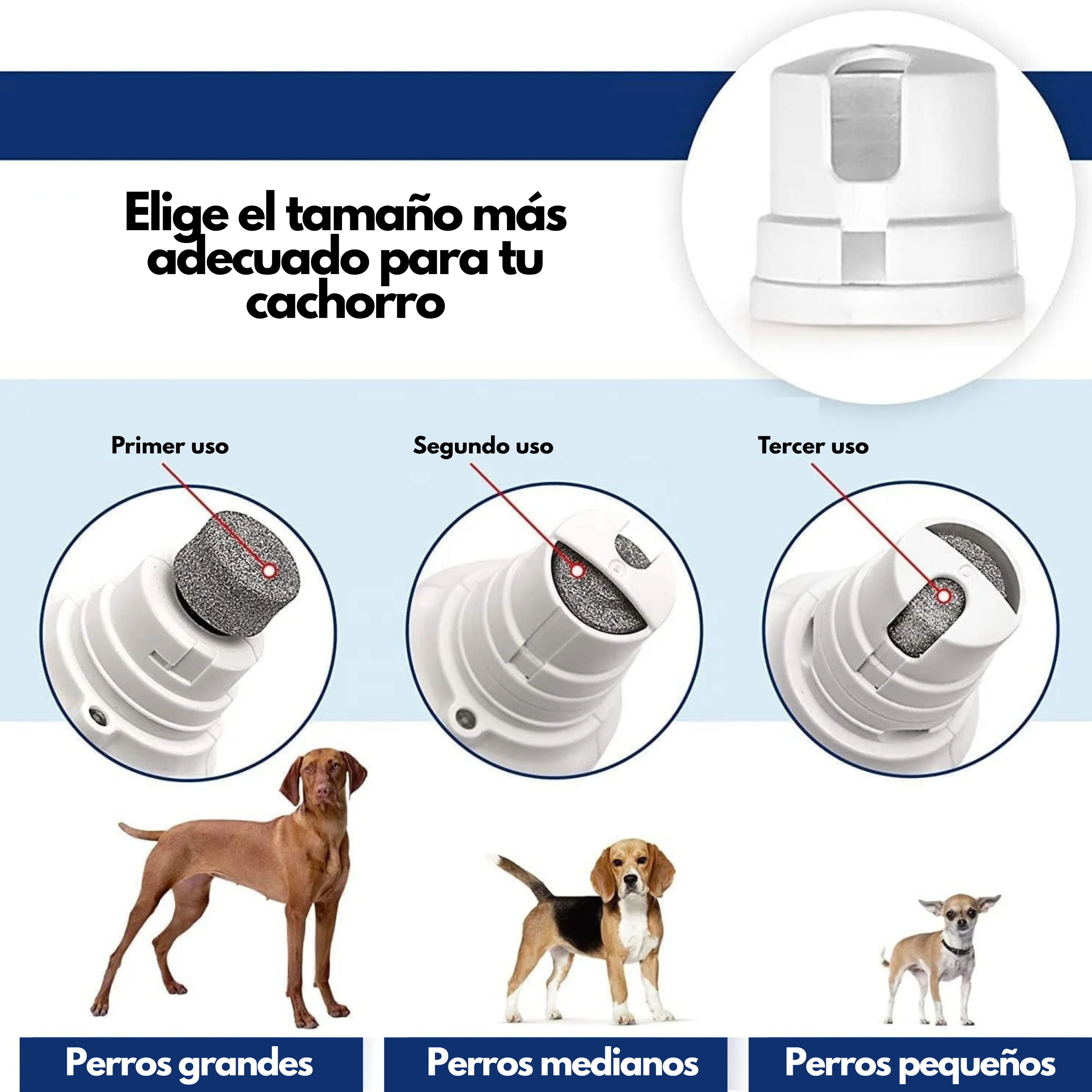 Lima Eléctrica para Uñas de Mascotas