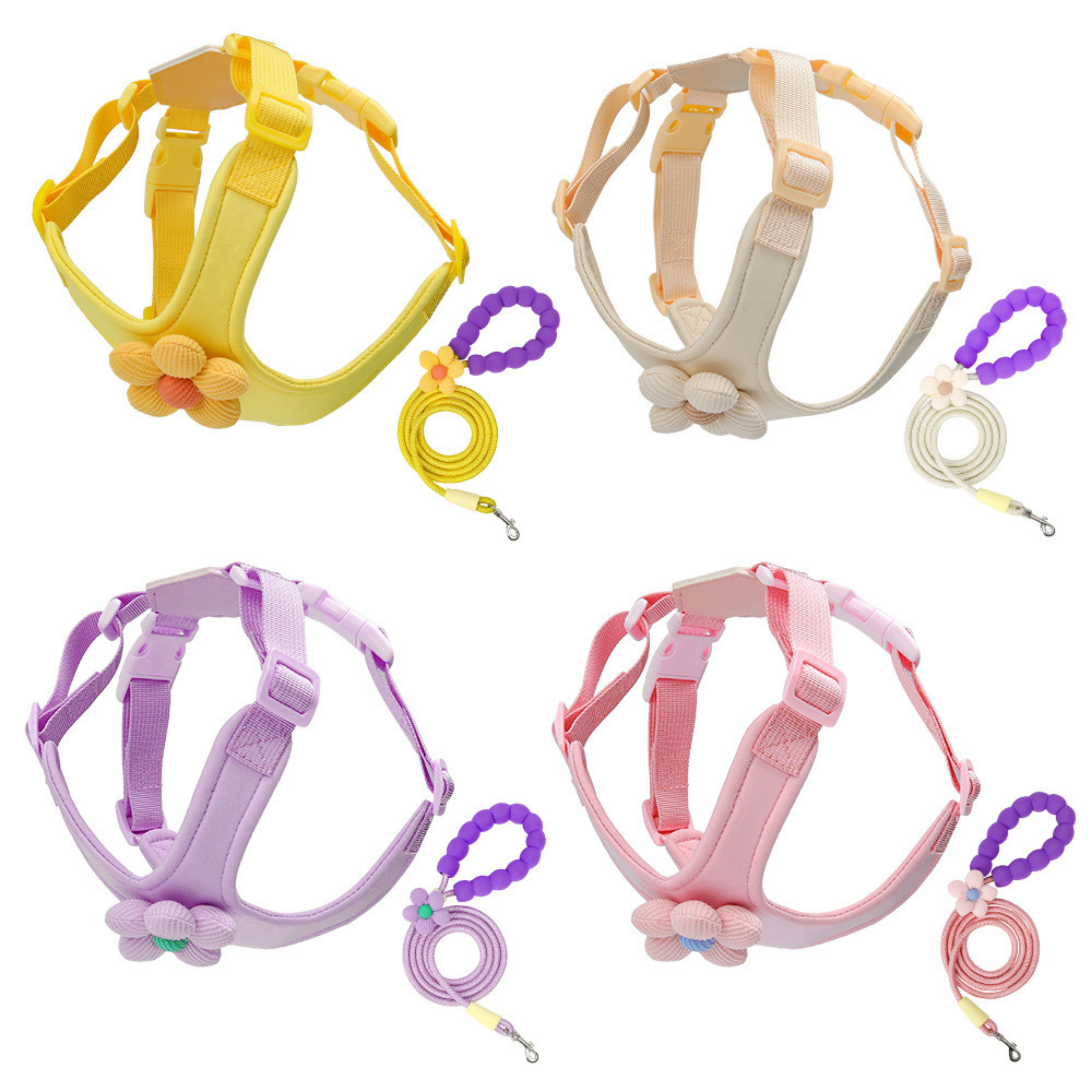 Set de Arnés Floral para Perros
