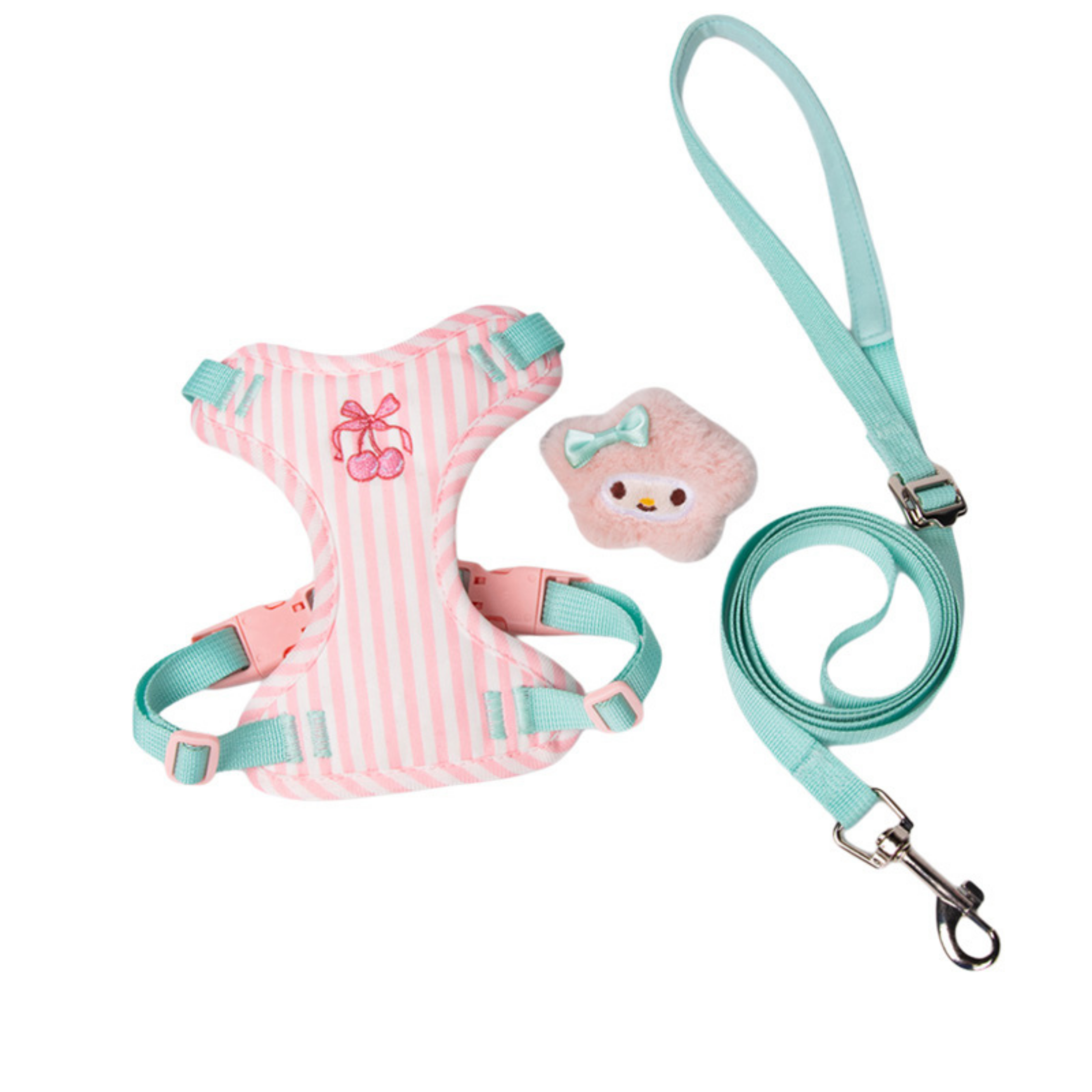 Set de Arnés con Emblema de Cereza para Perros