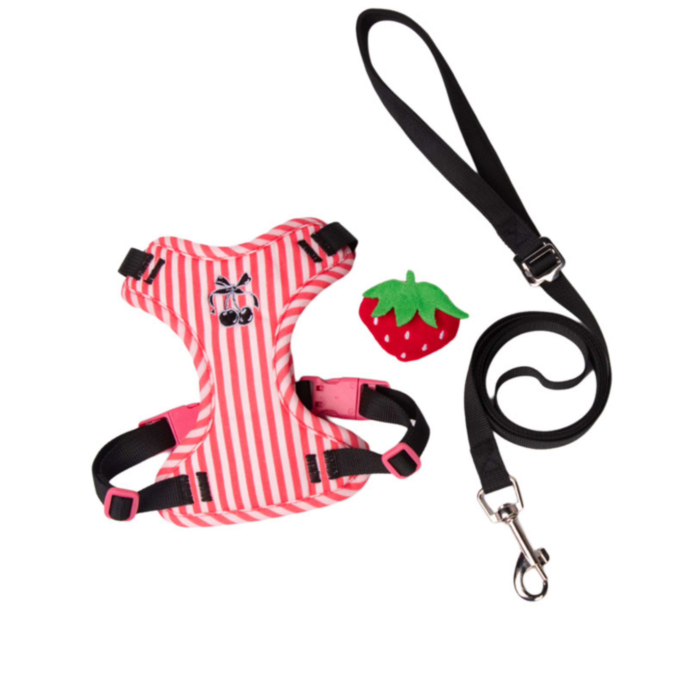 Set de Arnés con Emblema de Cereza para Perros