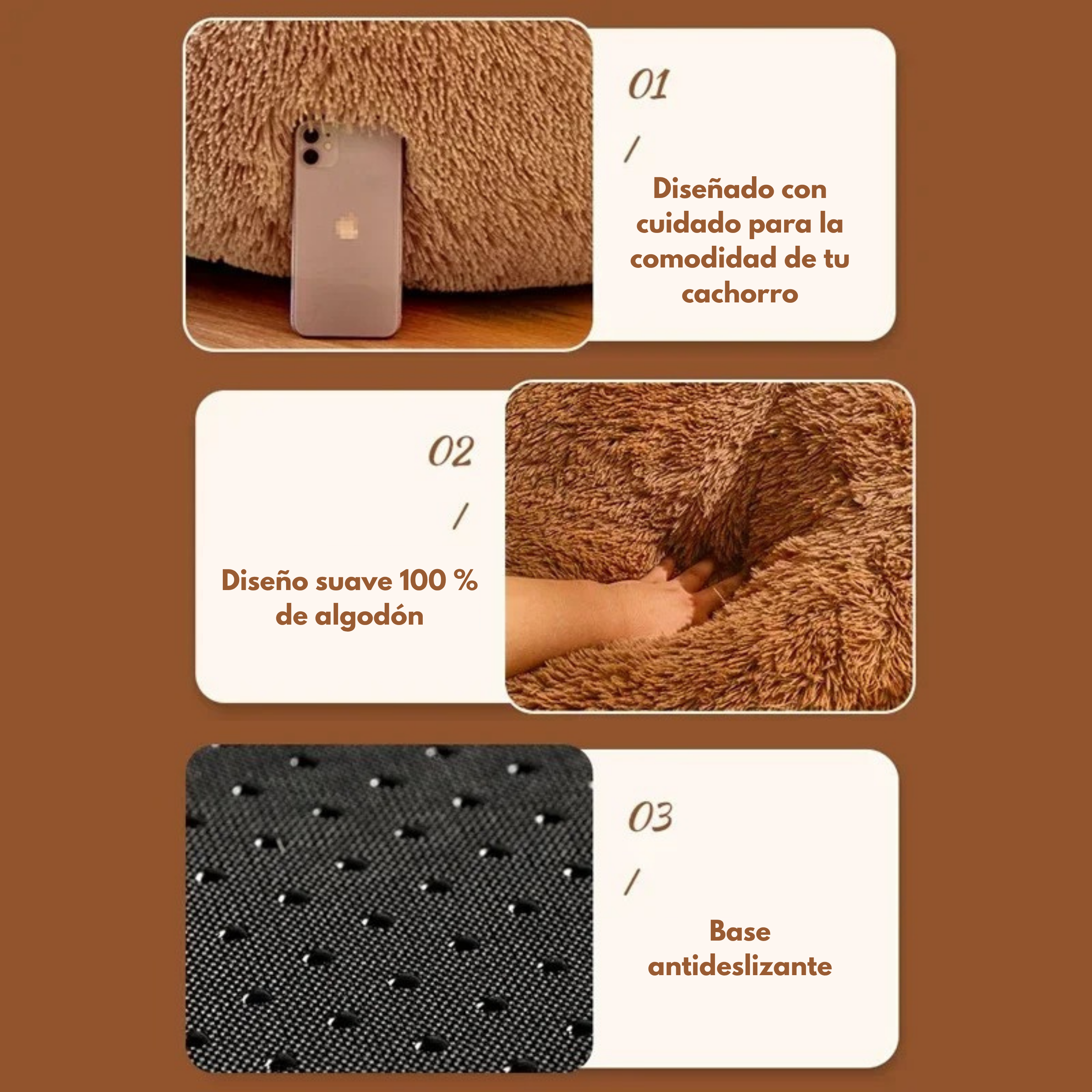 Cama Peluche Huellita