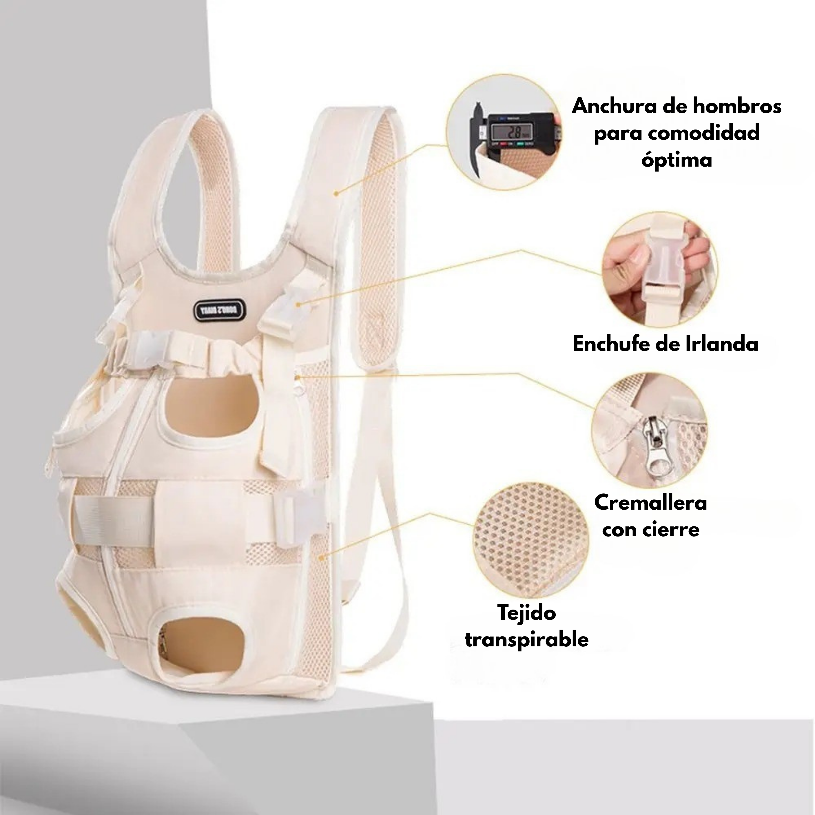 Bolso Bandolera Doble Cara para Mascotas