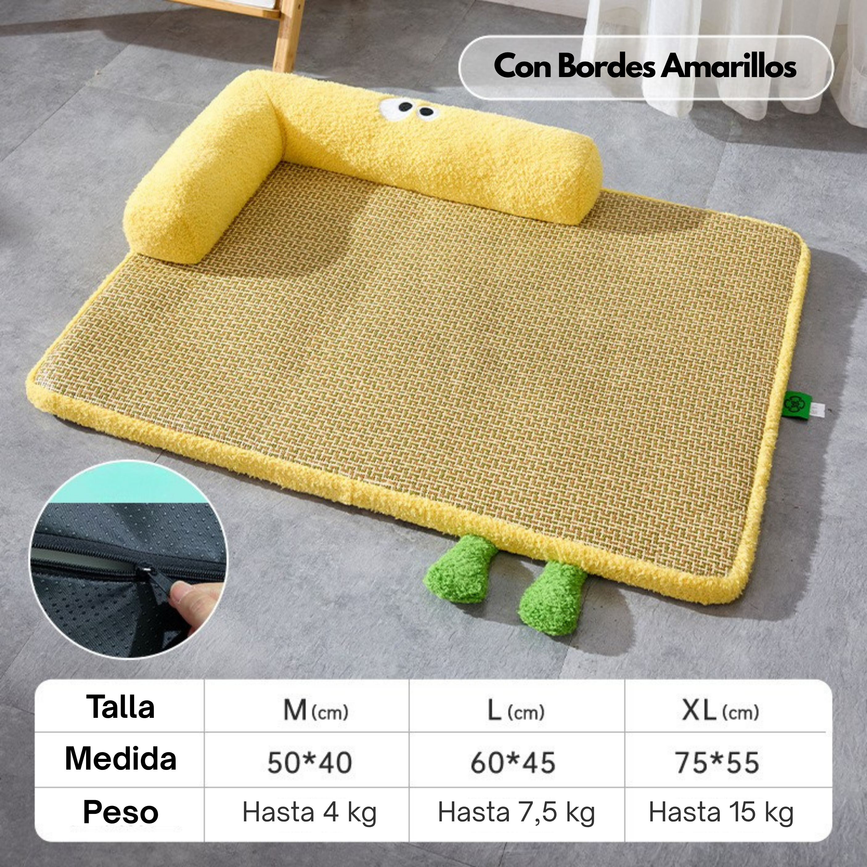 Colchoneta Fresca de Mimbre para Mascotas