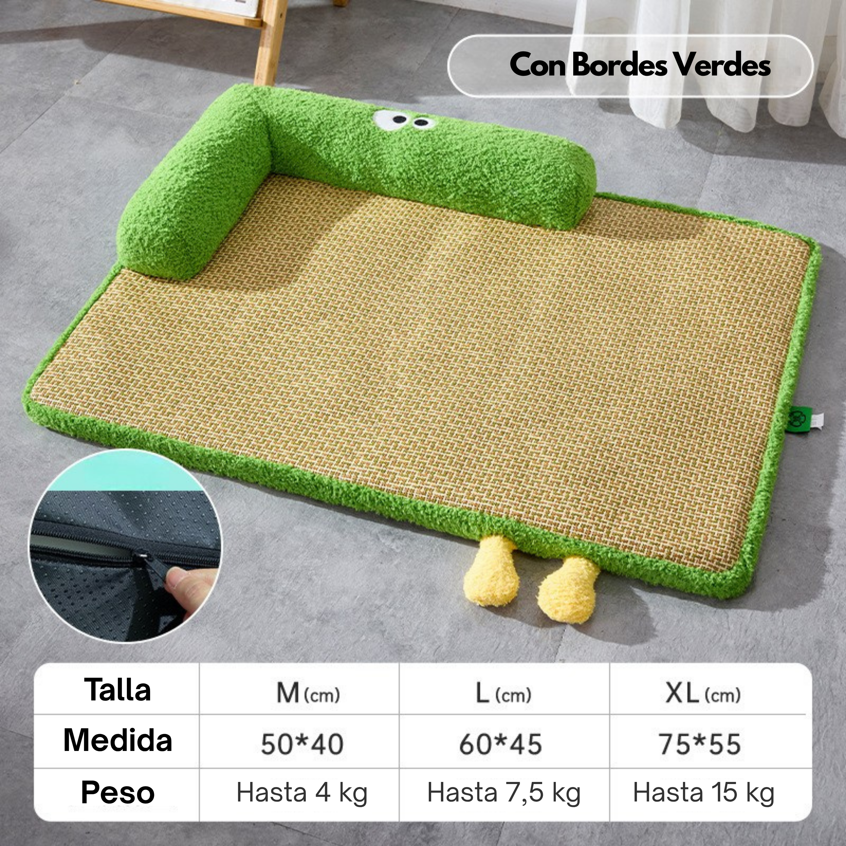 Colchoneta Fresca de Mimbre para Mascotas