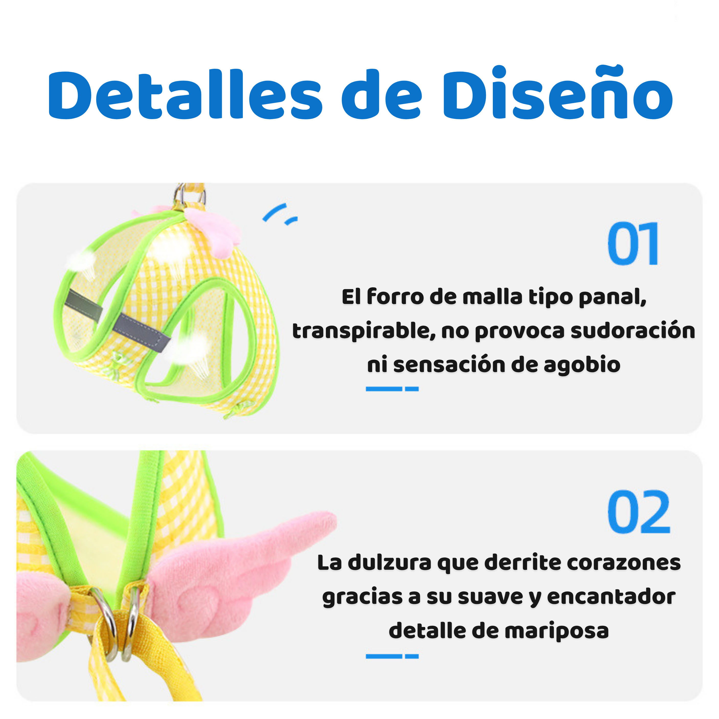 Arnés con Detalle de Mariposa para Perros