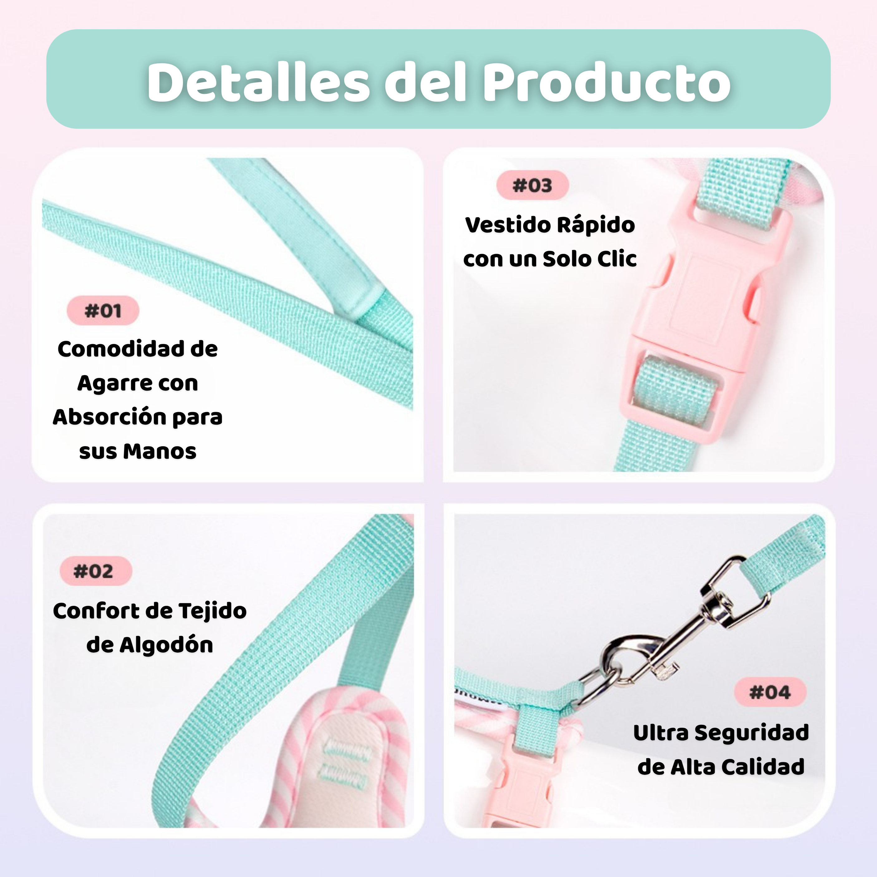 Set de Arnés con Emblema de Cereza para Perros